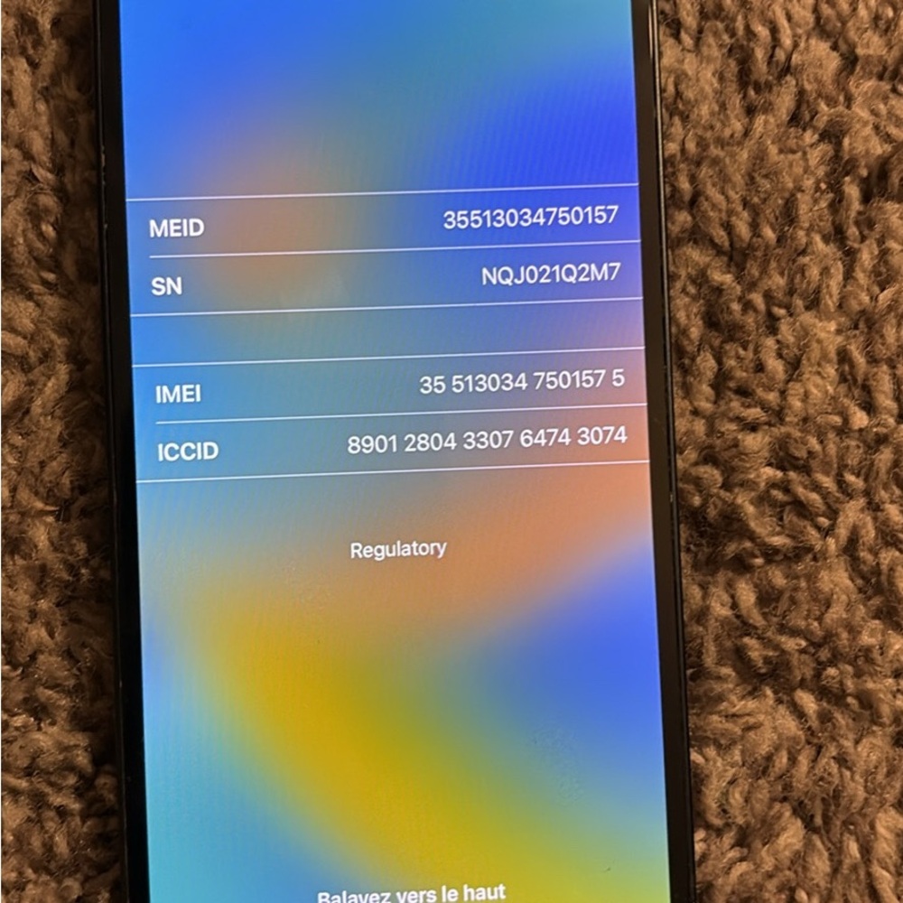 Apple iPhone with Black Frame